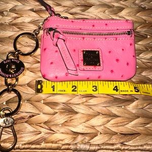 Dooney & Bourke…. ostrich card holder keychain with Key fob included EUC